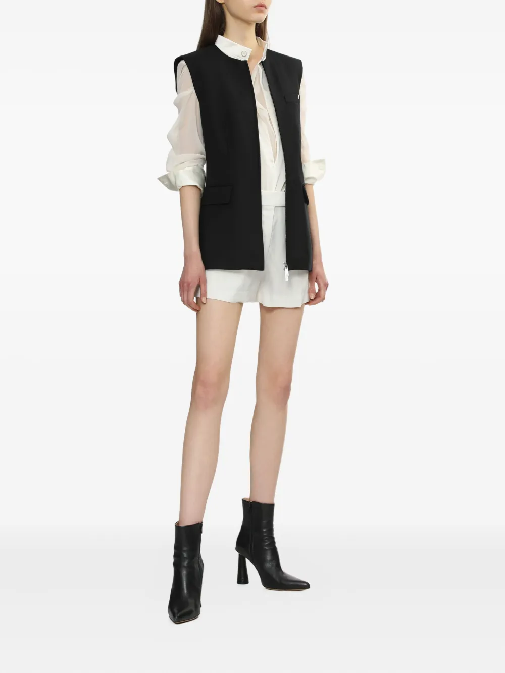 Helmut Lang zip-front flap-pockets vest | ベスト | Image 2