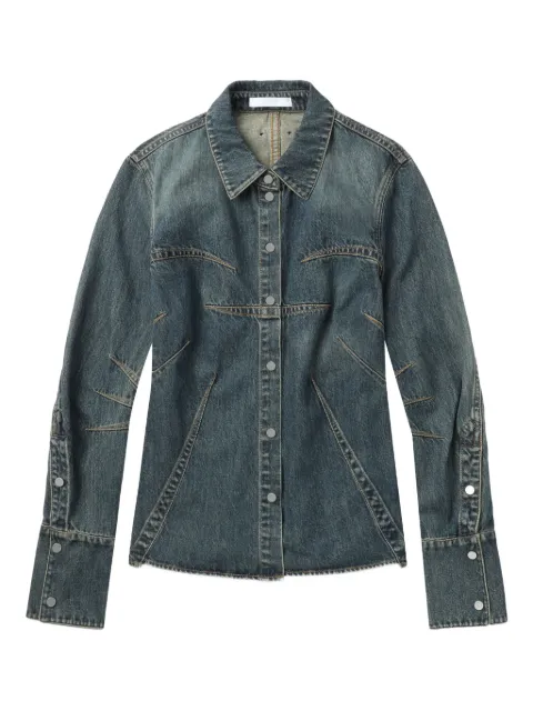 Helmut Lang camisa con paneles de mezclilla