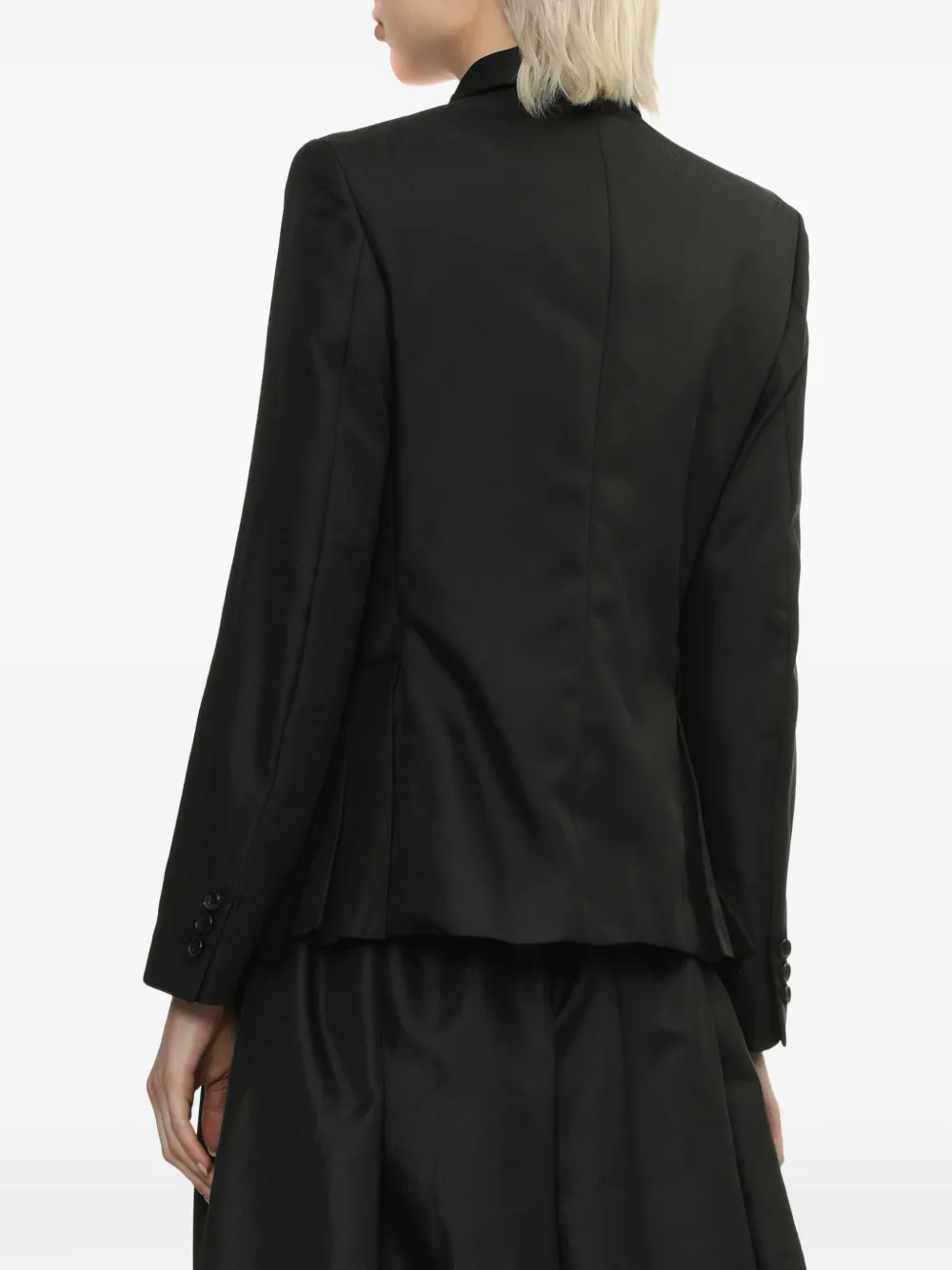 Comme Des Garçons Comme Des Garçons pleated-panel blazer Zwart