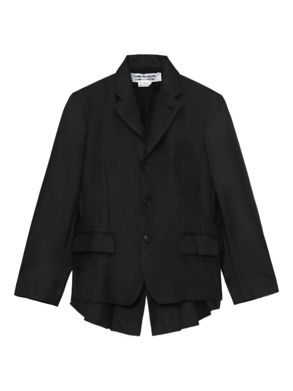 Comme Des Garçons Comme Des Garçons pleated-panel blazer Zwart