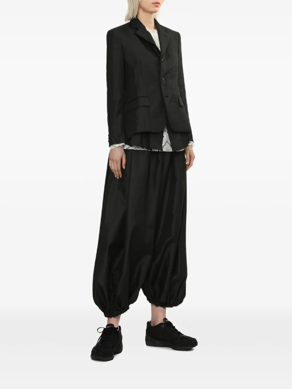 Comme Des Garçons Comme Des Garçons pleated-panel blazer Zwart