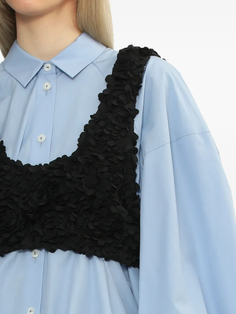 Enföld Petal-embellished Top In Black
