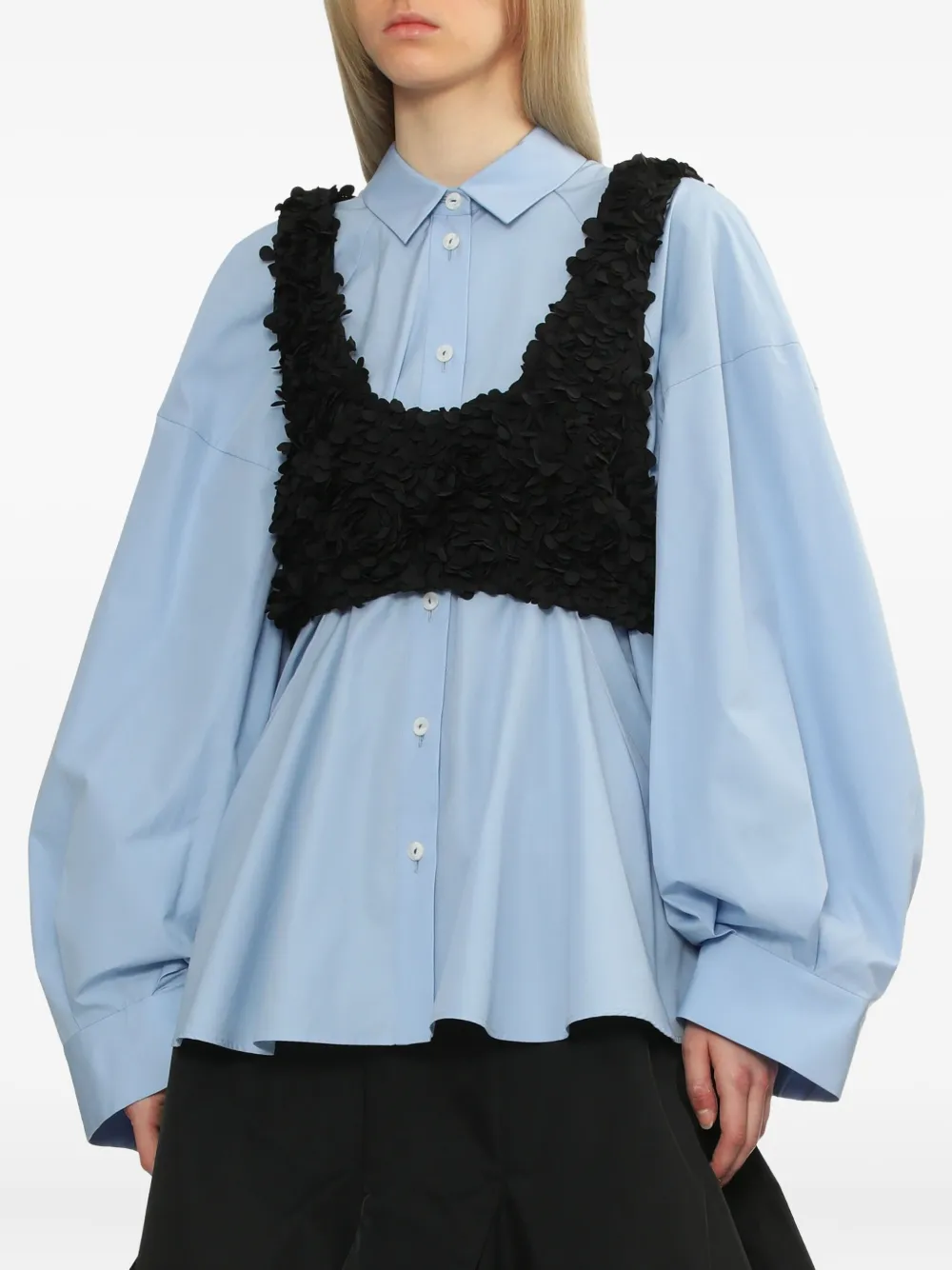 Enföld Petal-embellished Top In Black