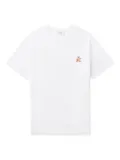Maison Kitsuné fox-embroidered T-shirt - White
