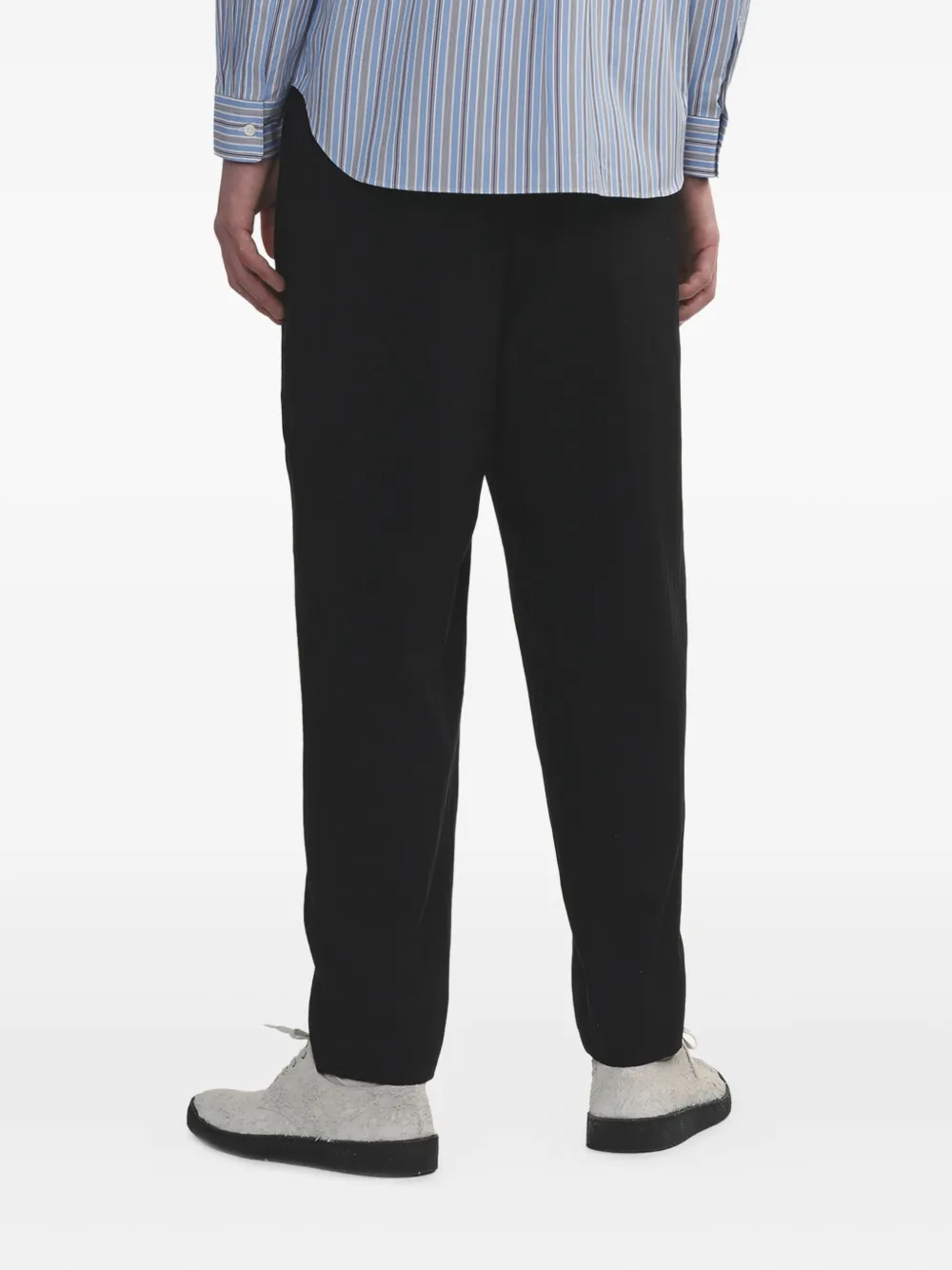 Comme des Garçons Homme Deux Broek met elastische taille en krijtstreep Blauw