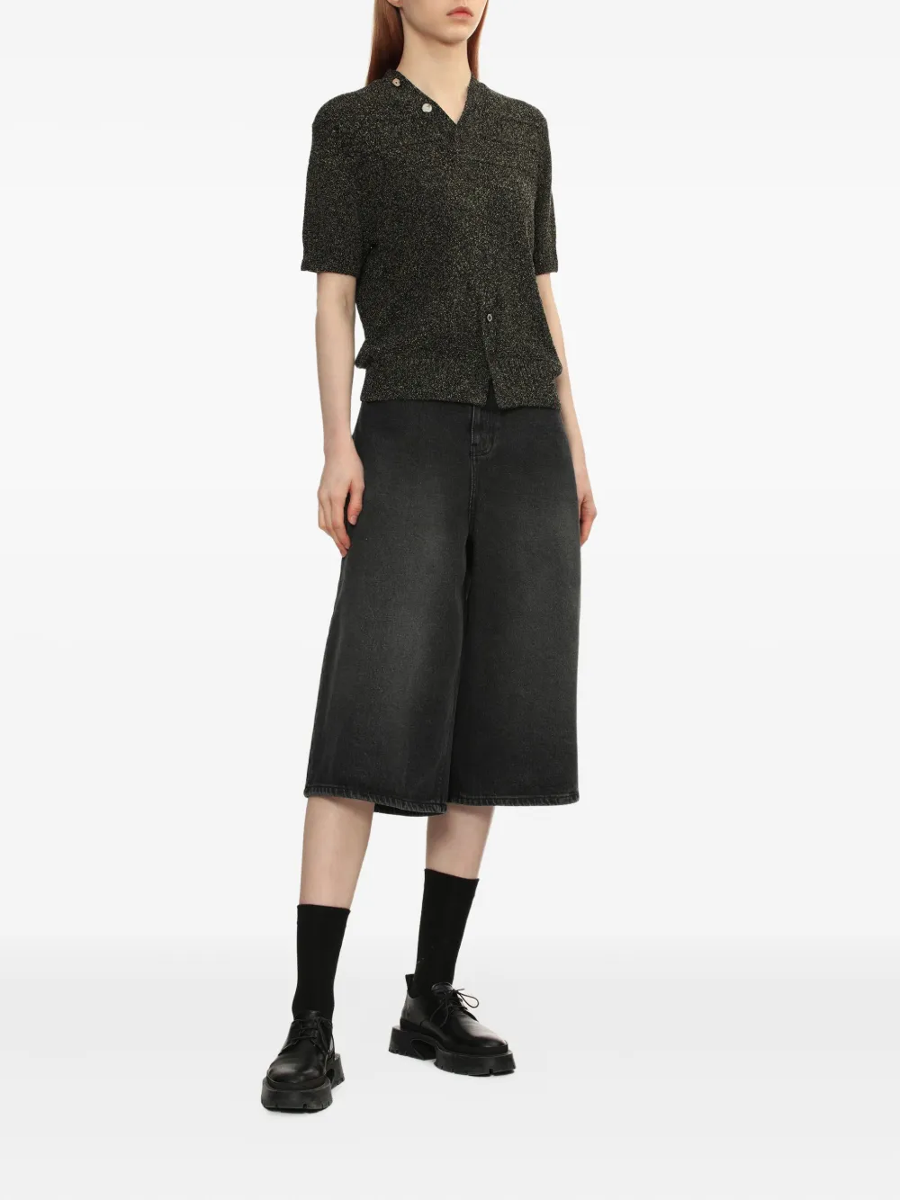 Ader Error short-sleeve button knit top | T-Shirts & Jersey Shirts | Image 2