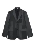 Comme des Garçons Homme Deux pinstripe patchwork jacket - Grey