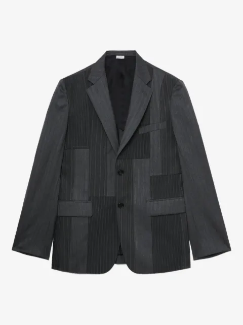 Comme des Garçons Homme Deux pinstripe patchwork jacket