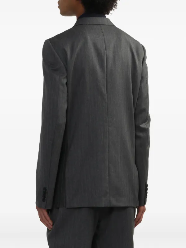 Comme Des Garçons Homme Deux ストライプ パッチワーク ジャケット