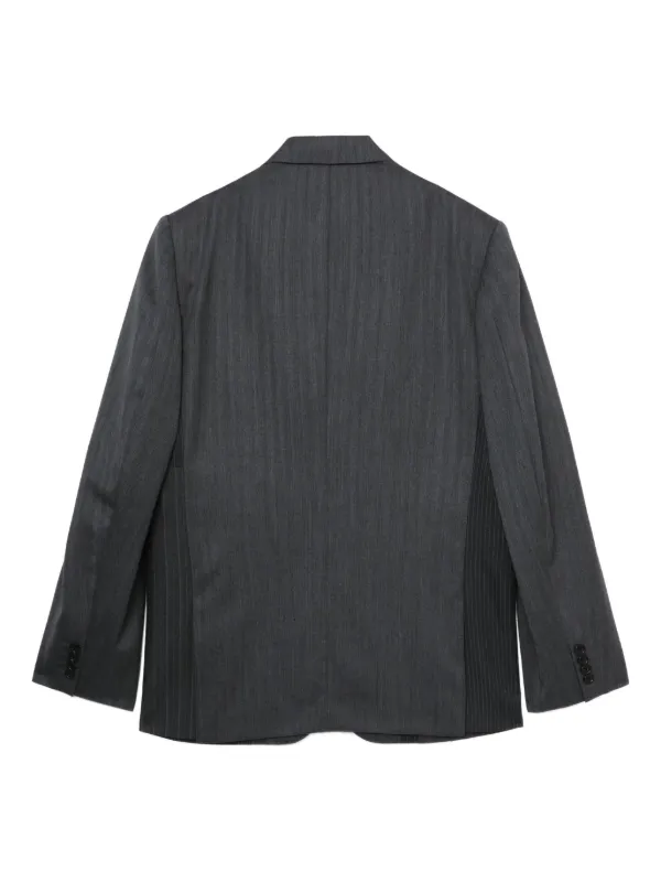 COMME desGARÇONS HOMME DEUX パッチワークジャケット Comme Des Garçons Homme Deux ストライプ パッチワーク ジャケット