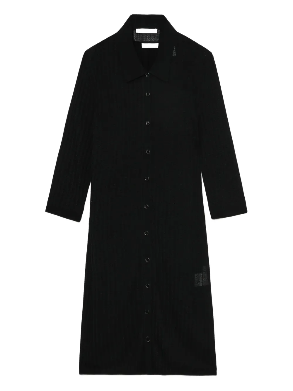 Helmut Lang ribbed buttoned dress Zwart