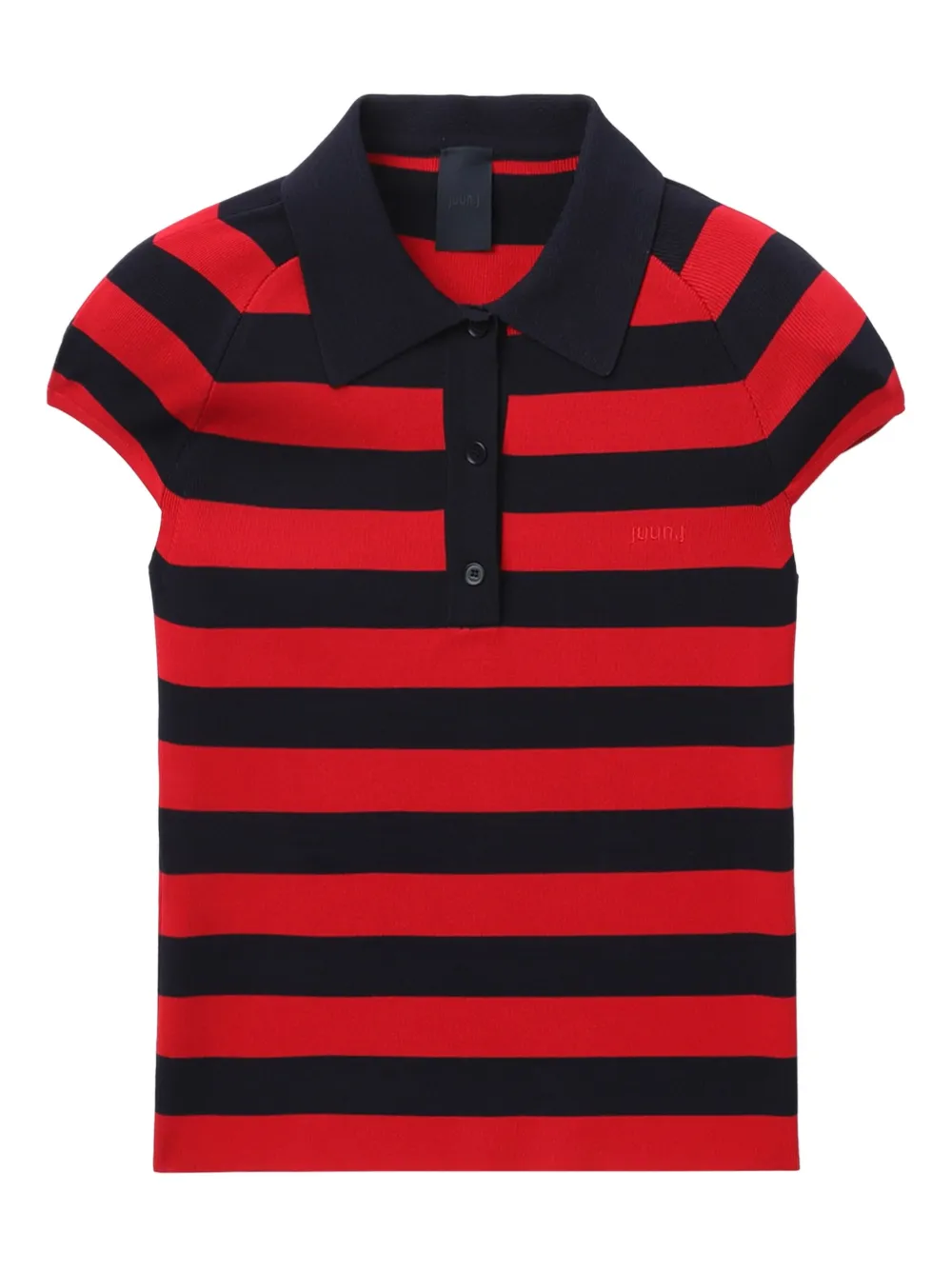Juun.J striped polo shirt Rood
