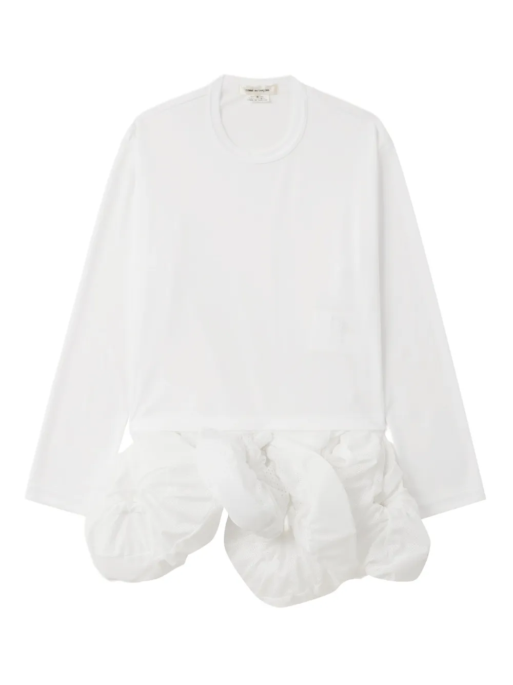 Comme Des Garçons panelled long-sleeve T-shirt | White | Image 1
