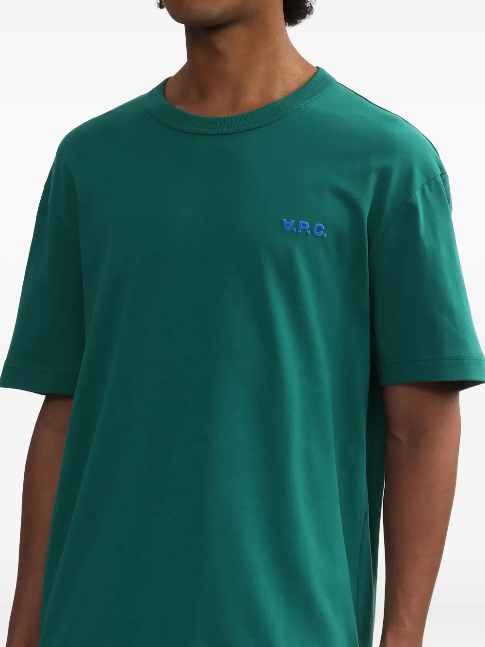 A.P.C. T-shirt met geborduurd logo Groen