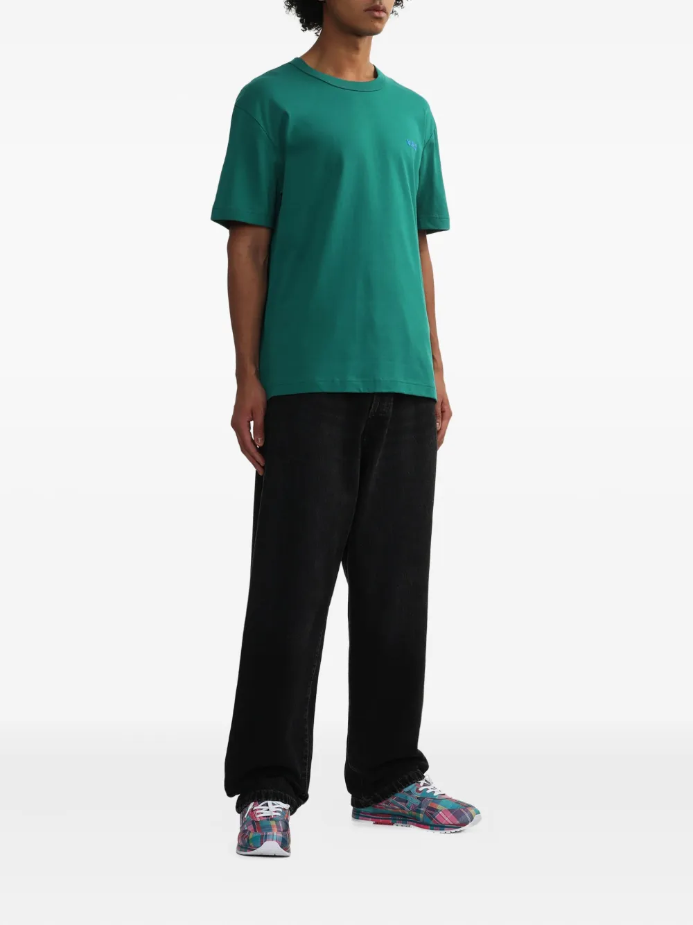 A.P.C. T-shirt met geborduurd logo Groen