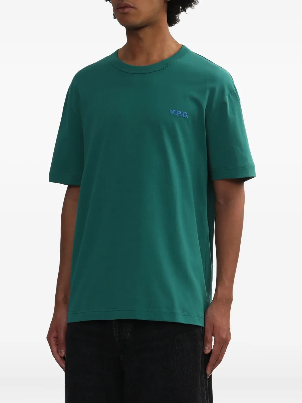 A.P.C. T-shirt met geborduurd logo Groen