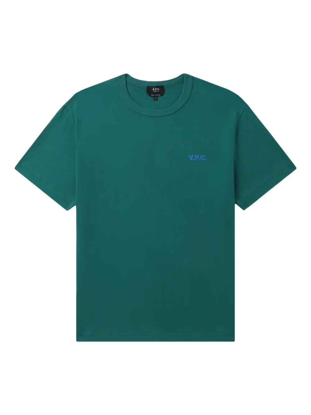 A.P.C. logo-embroidered T-shirt Groen