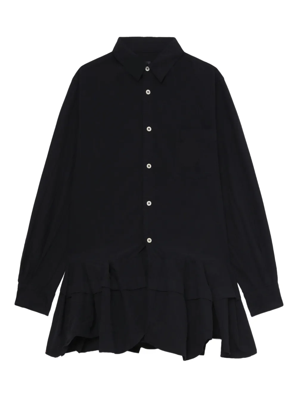 Comme Des Garçons Comme Des Garçons ruffled shirt Zwart