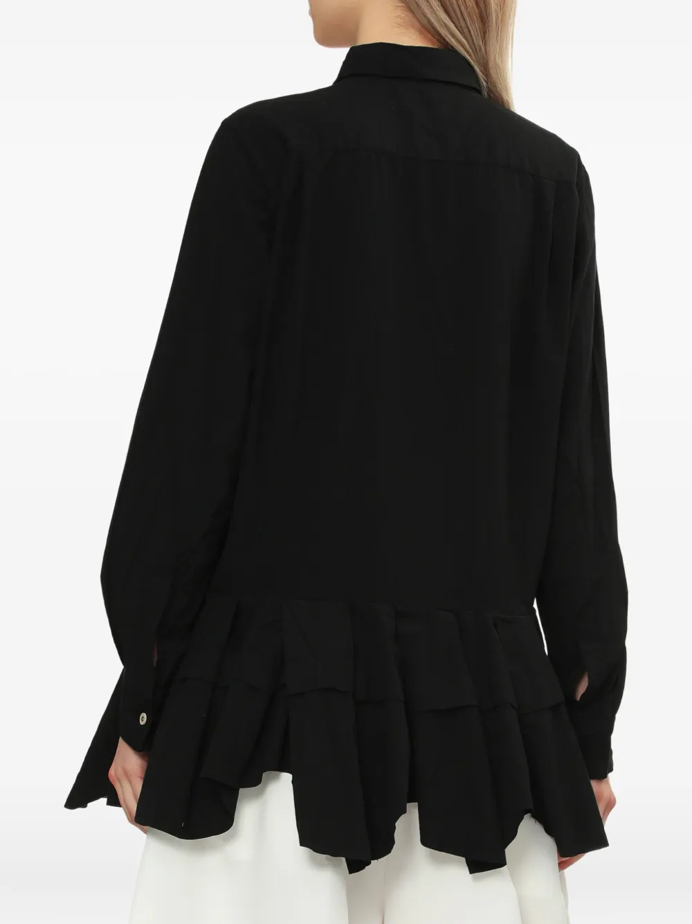 Comme Des Garçons Comme Des Garçons Blouse met ruches Zwart