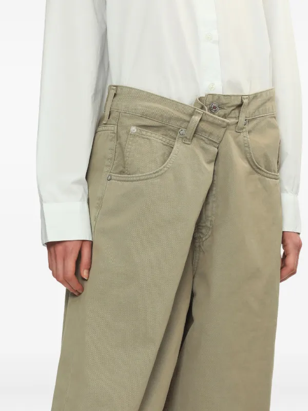 【AGOLDE VANA FOLD パンツ　カーキ新品25サイズ AGOLDE Vana Fold Jeans | Neutrals | FARFETCH JO