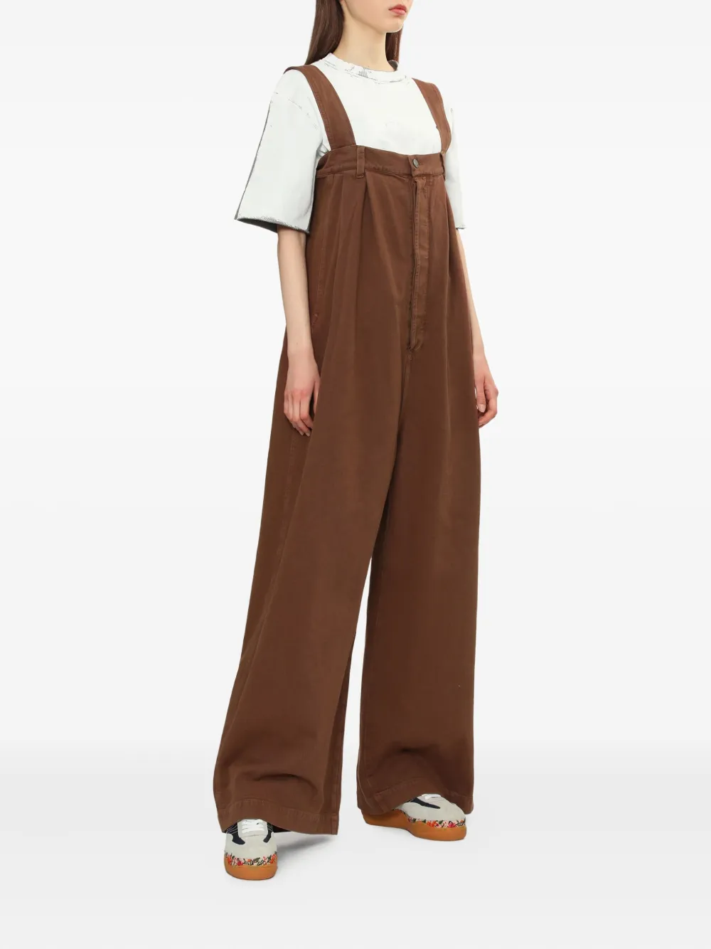 MM6 Maison Margiela raw-edge short-sleeve top Beige