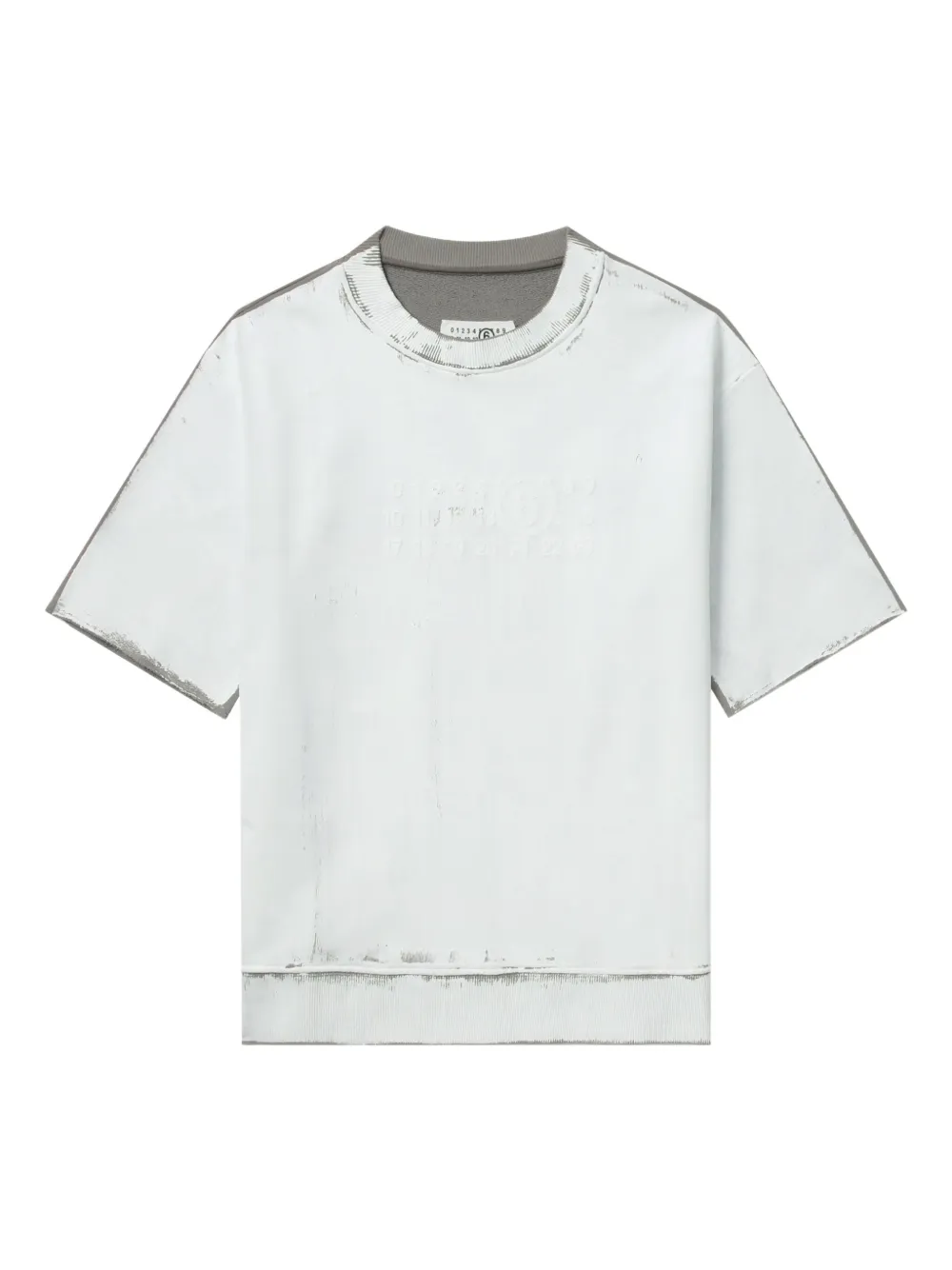 MM6 Maison Margiela raw-edge short-sleeve top Beige