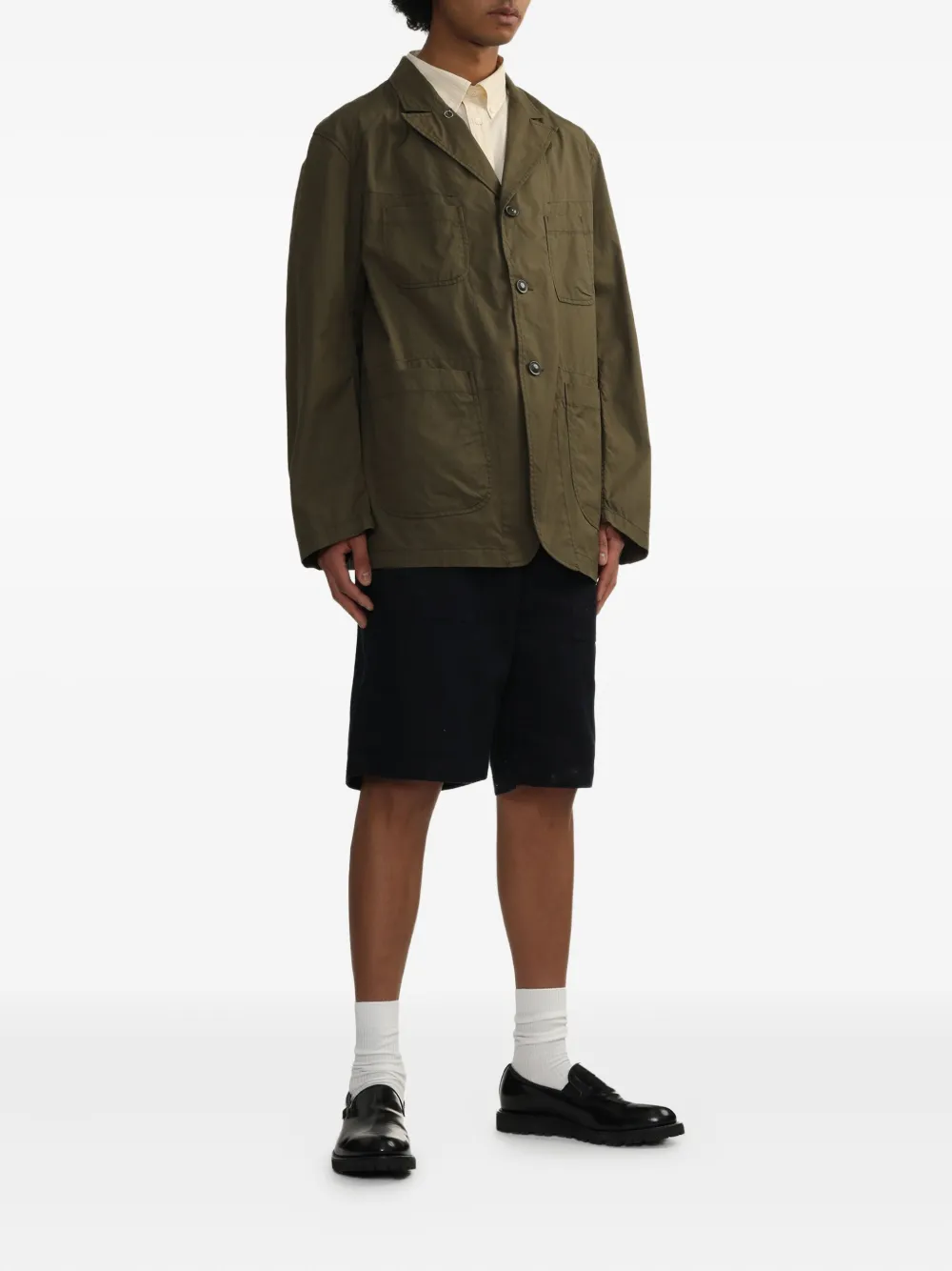 Engineered Garments patch-pocket cotton-linen blend shorts | Bermuda Shorts | Image 2