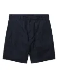 Engineered Garments patch-pocket cotton-linen blend shorts - Blue