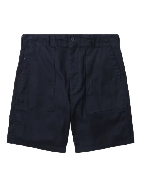Engineered Garments patch-pocket cotton-linen blend shorts
