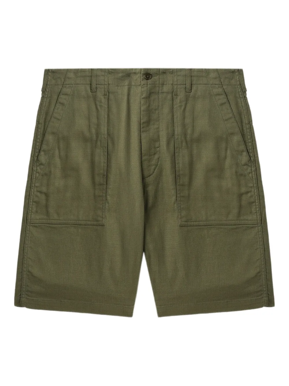 Engineered Garments Shorts met opgestikte zak van katoen-linnenblend Groen
