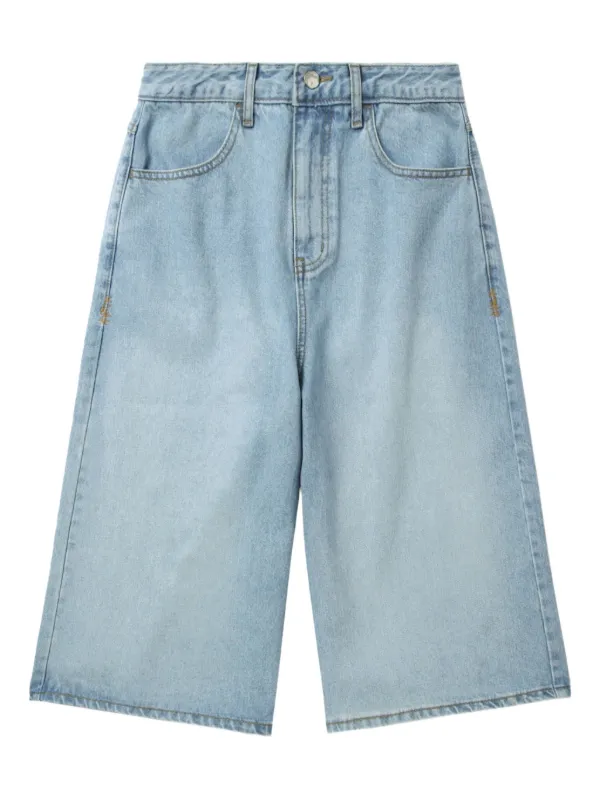 Ader Error Sig ハイウエスト デニムショーツ | ブルー | FARFETCH JP