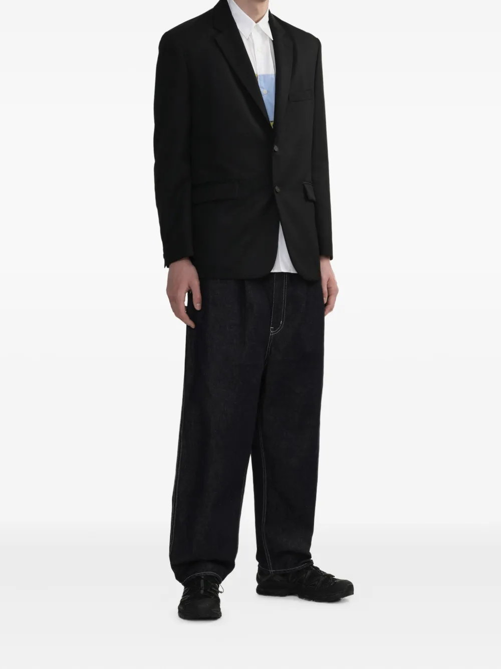 Comme des Garçons Homme contrast-stitch jeans | Wide-Leg Jeans | Image 2