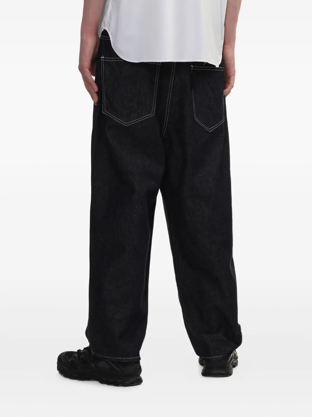 Comme des Garçons Homme Jeans met contrasterende stiksels Zwart