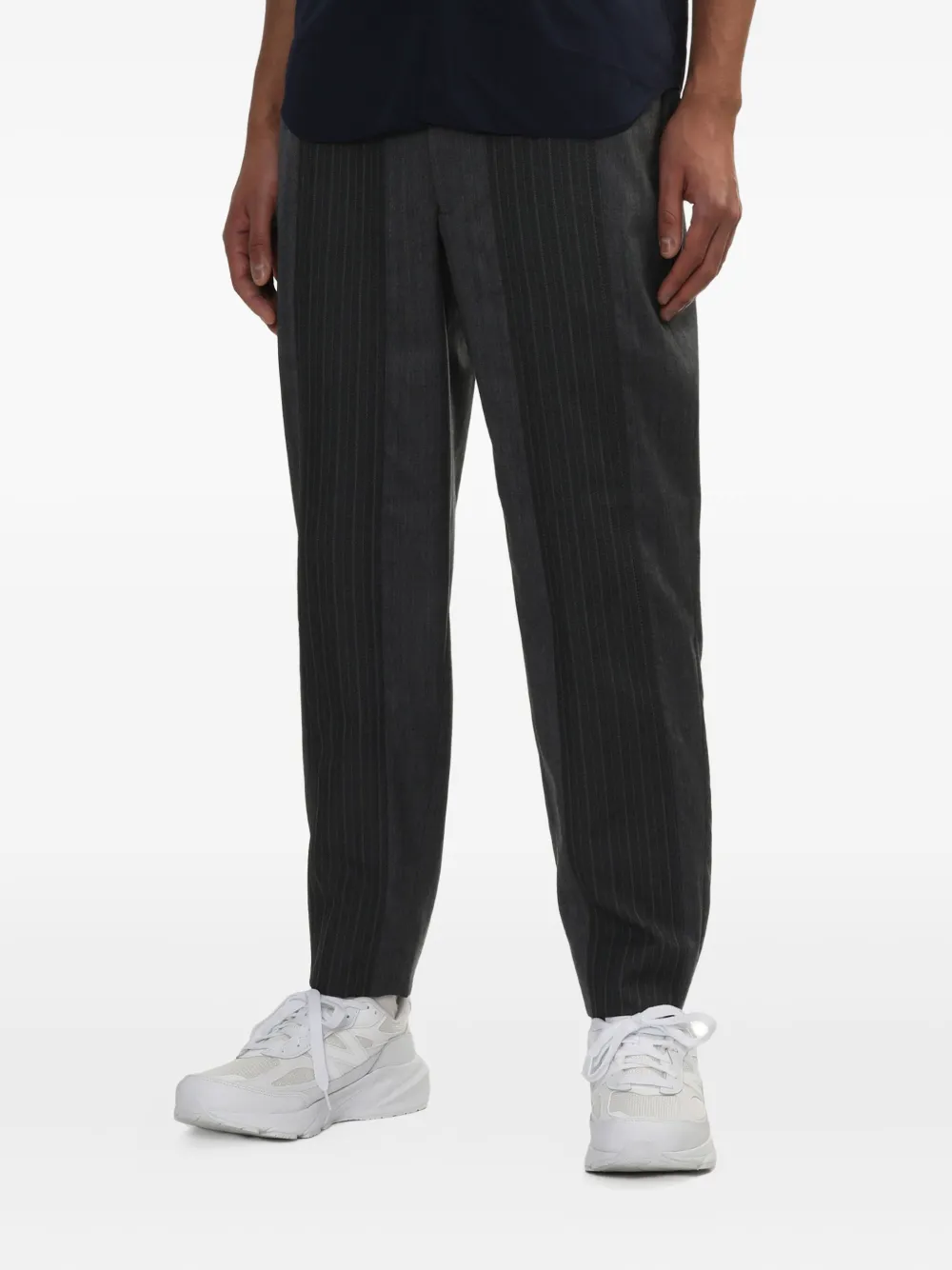 Comme des Garçons Homme Deux Broek met krijtstreep vlak Grijs