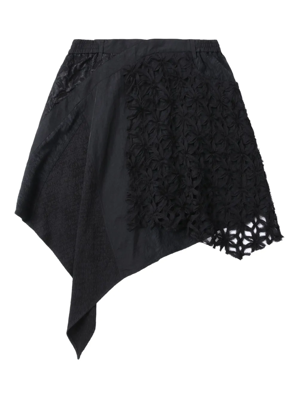 Ader Error asymmetric floral-lace mini skirt | negro | Image 1