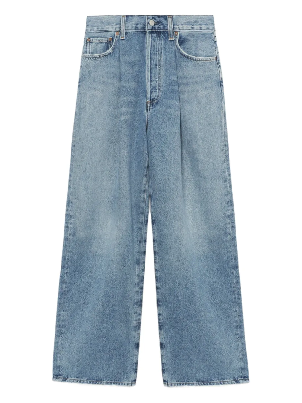 AGOLDE Franka pleated jeans Blauw