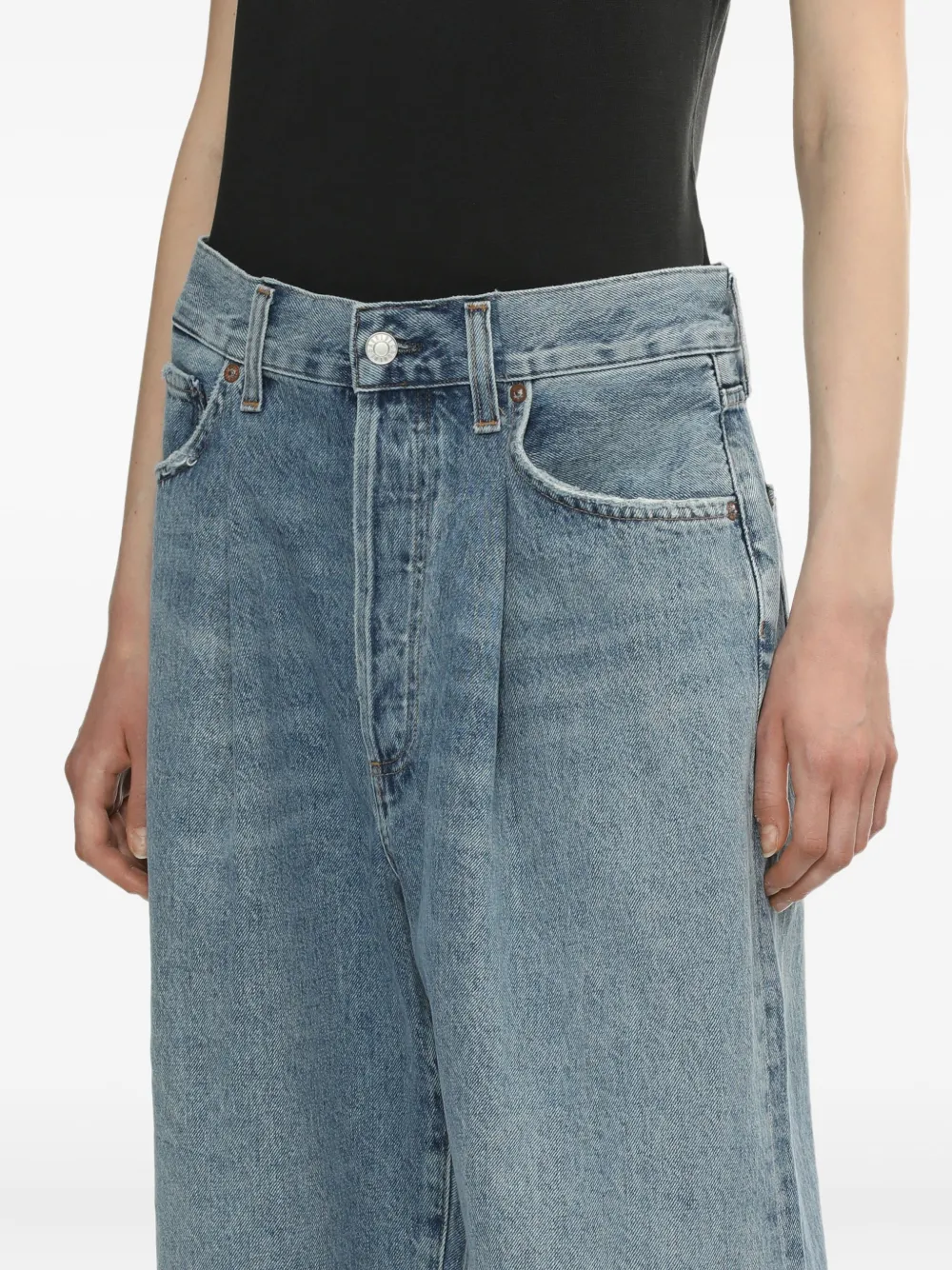 AGOLDE Franka jeans met plooien Blauw