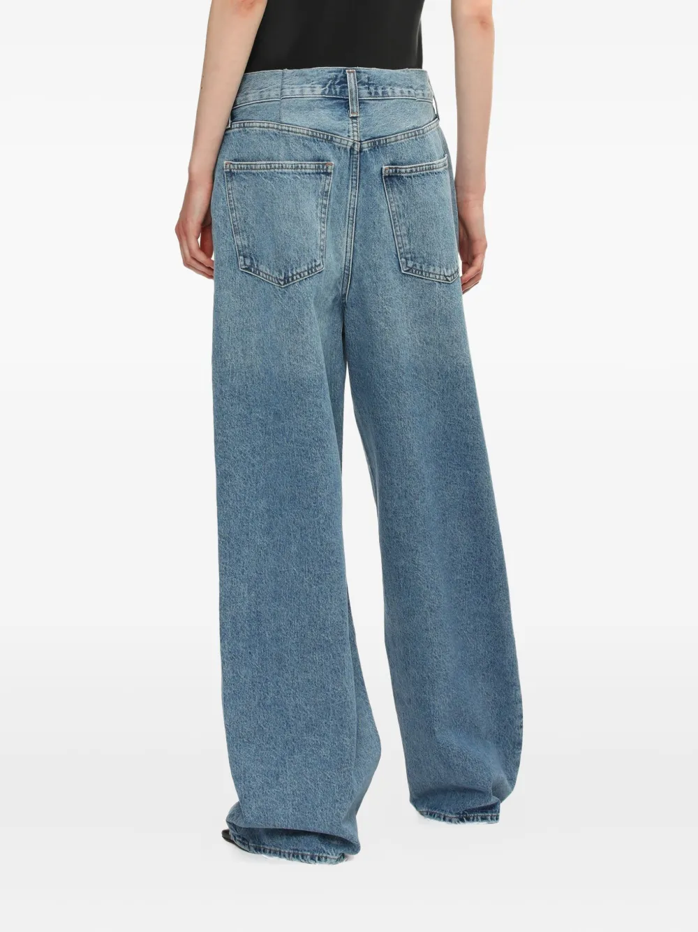 AGOLDE Franka jeans met plooien Blauw