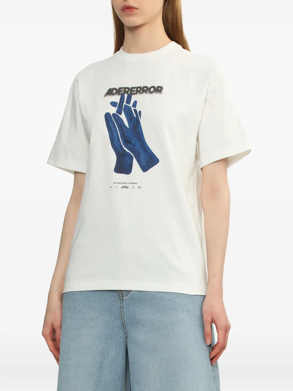 Ader Error Hand-print Cotton T-shirt