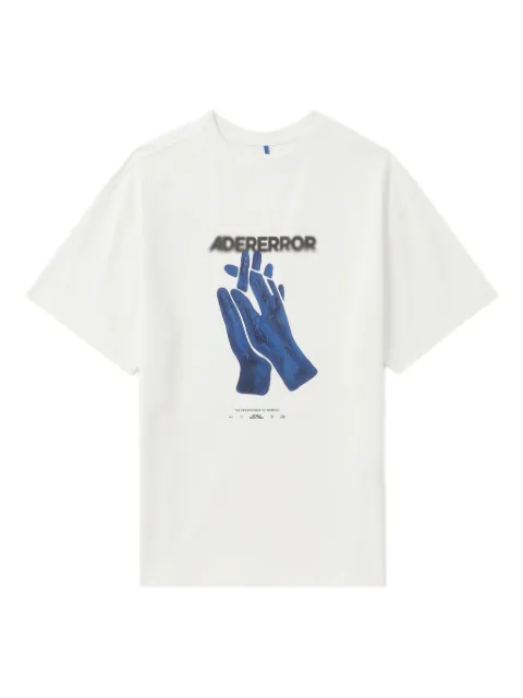 Ader Error hand-print cotton T-shirt