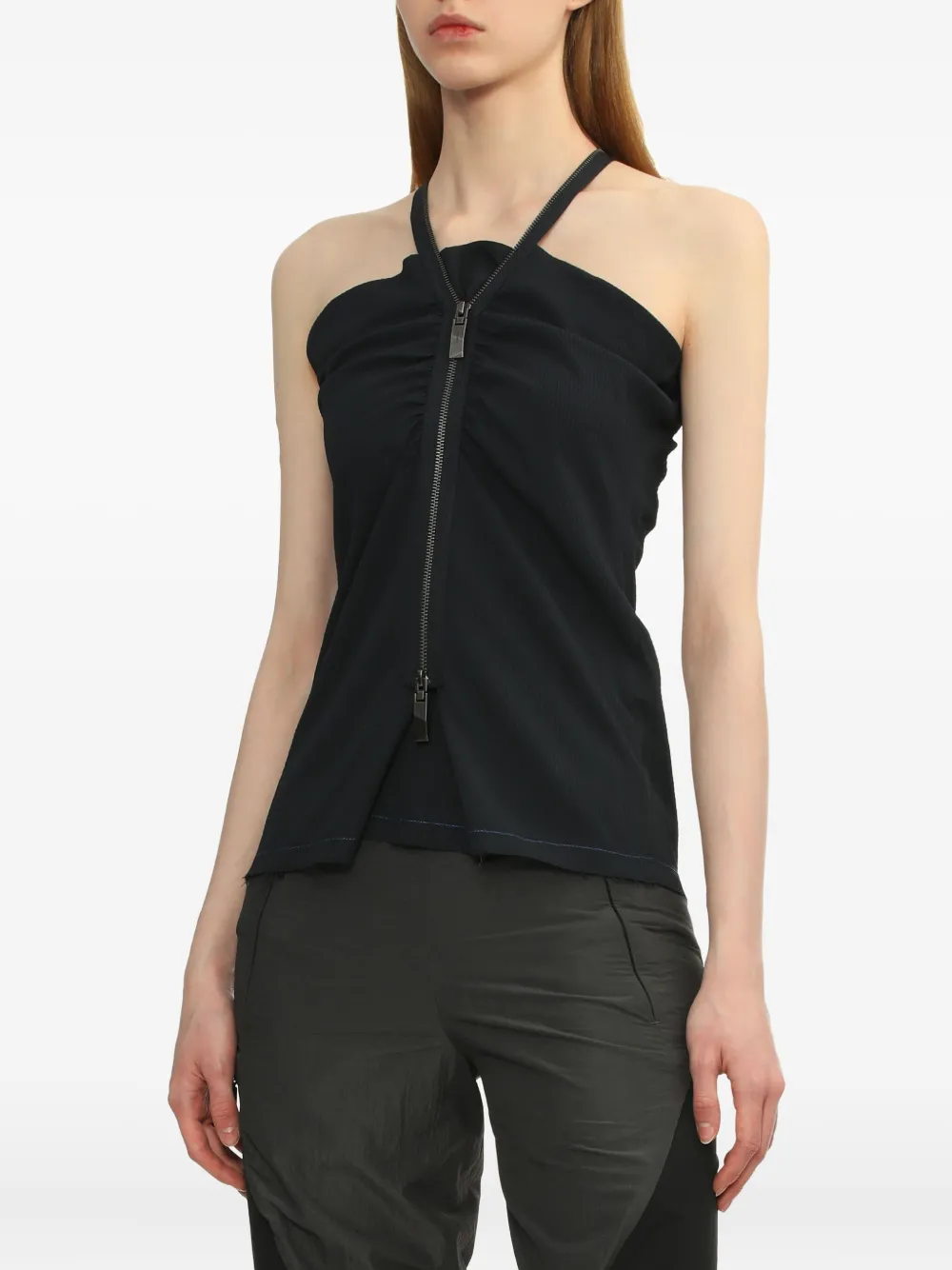 Ader Error Zip-front Halter Top