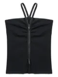 Ader Error zip-front halter top - Blue
