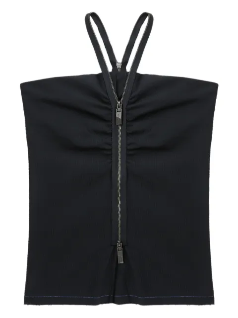 Ader Error zip-front halter top