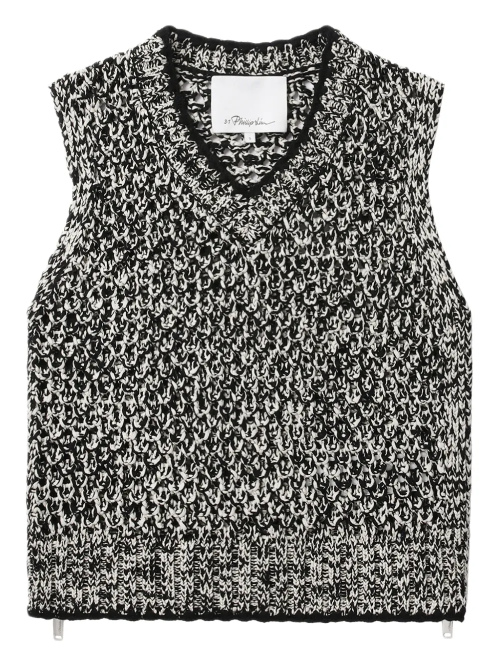 3.1 Phillip Lim open-knit sleeveless vest - ブラック 3.1 Phillip Lim open-knit sleeveless vest - ブラック