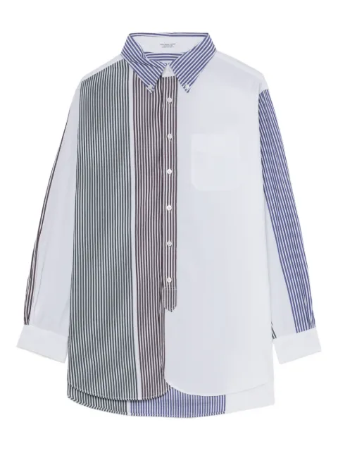 Engineered Garments block-stripe cotton shirt