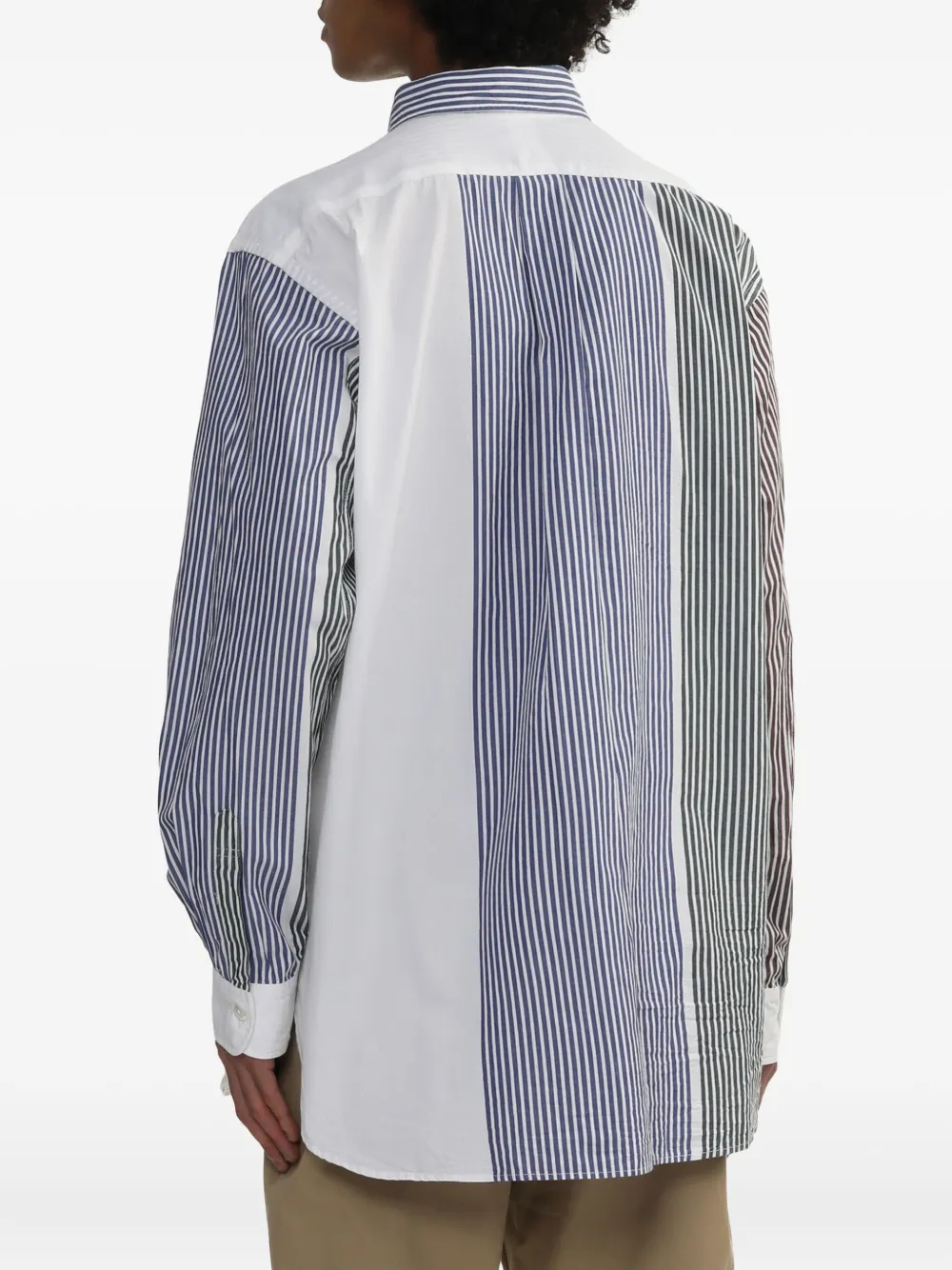 Engineered Garments Katoenen overhemd met blokstreep Wit
