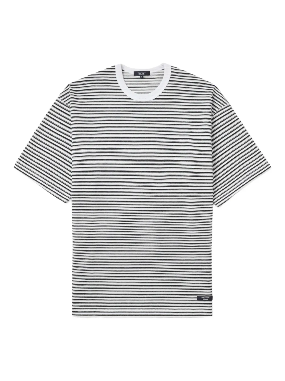 Comme des Garçons Homme striped cotton T-shirt Wit