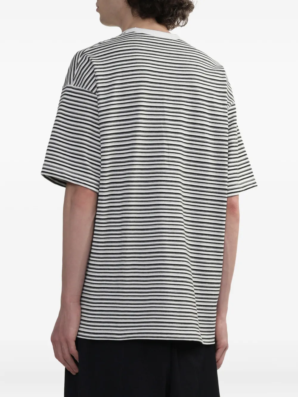 Comme des Garçons Homme striped cotton T-shirt Wit