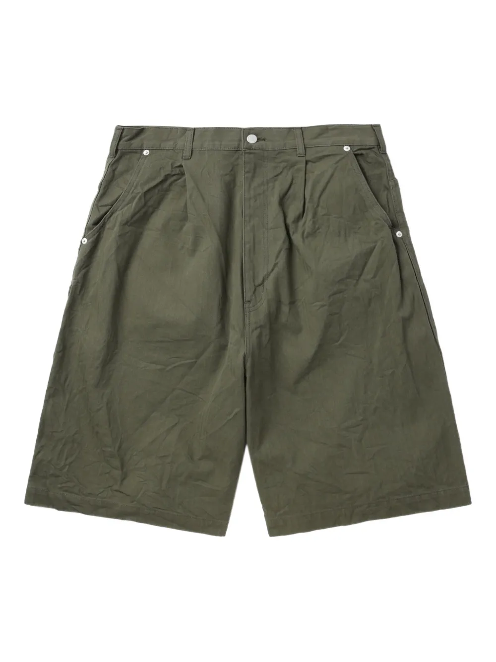 Comme des Garçons Homme pleated pocket shorts Groen