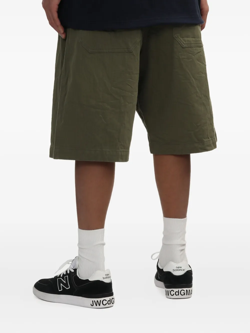 Comme des Garçons Homme pleated pocket shorts Groen